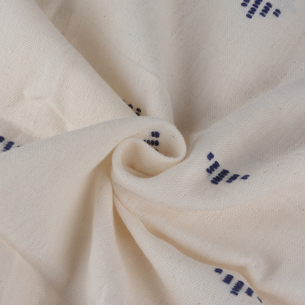 Geometric Jamdani Pure Cotton 120 GSM Fabric - Reference JPD100131A Color Reference Blue JKD1000226