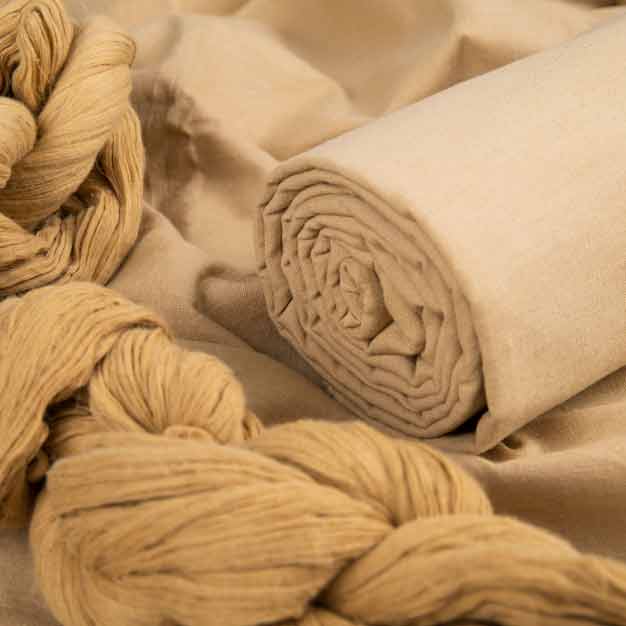 PLAIN LIGHT MUSTARD NATURAL POMEGRANATE DYED 115 GSM COTTON FABRIC