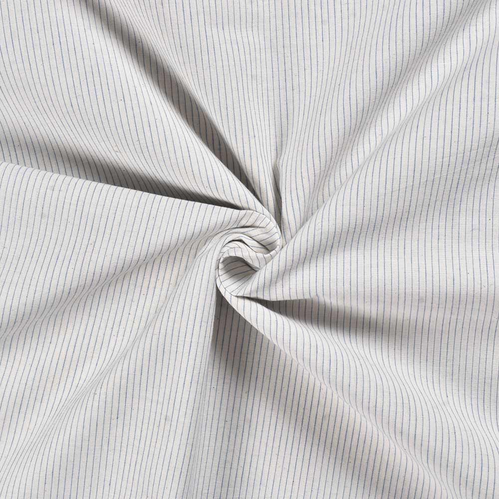 Pinstripe Black & White Pure Cotton 92 GSM Handwoven Fabric