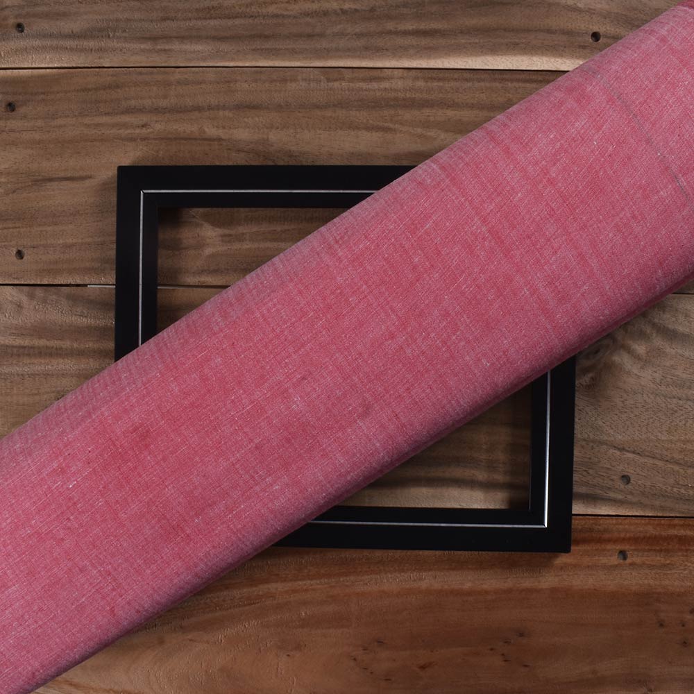 Stripe Red Pure Cotton 74 GSM Handwoven Fabric