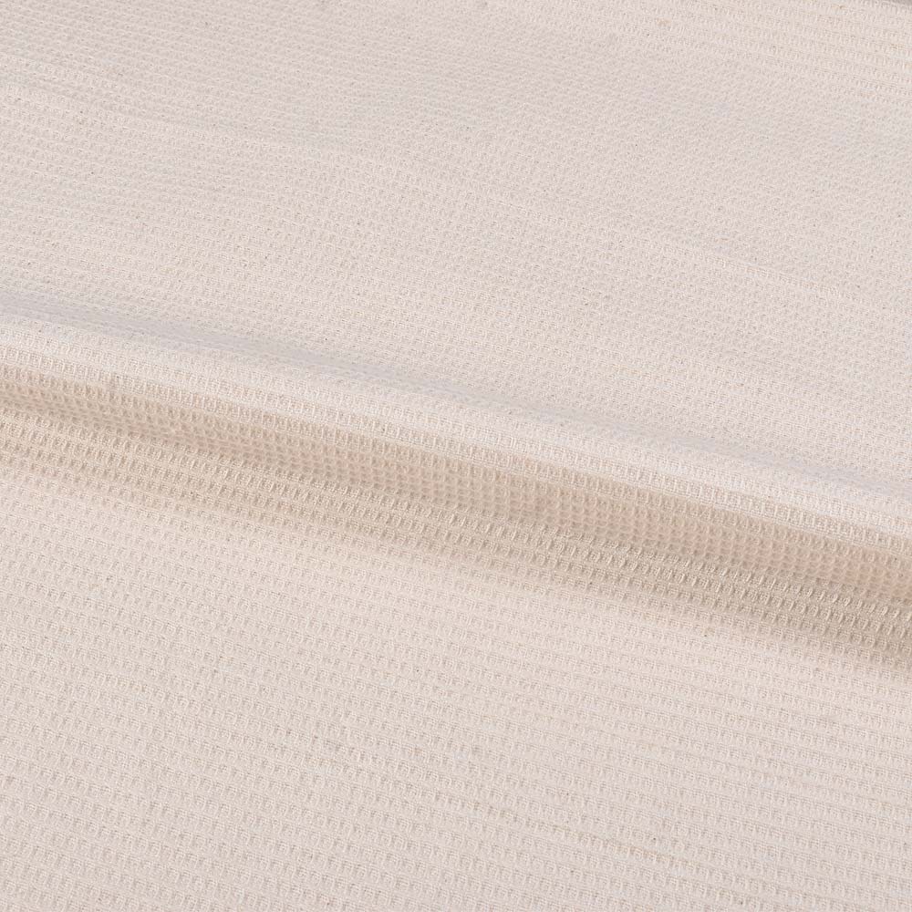 IVORY COLOUR HONEYCOMB PURE COTTON 122 GSM HANDWOVEN FABRIC