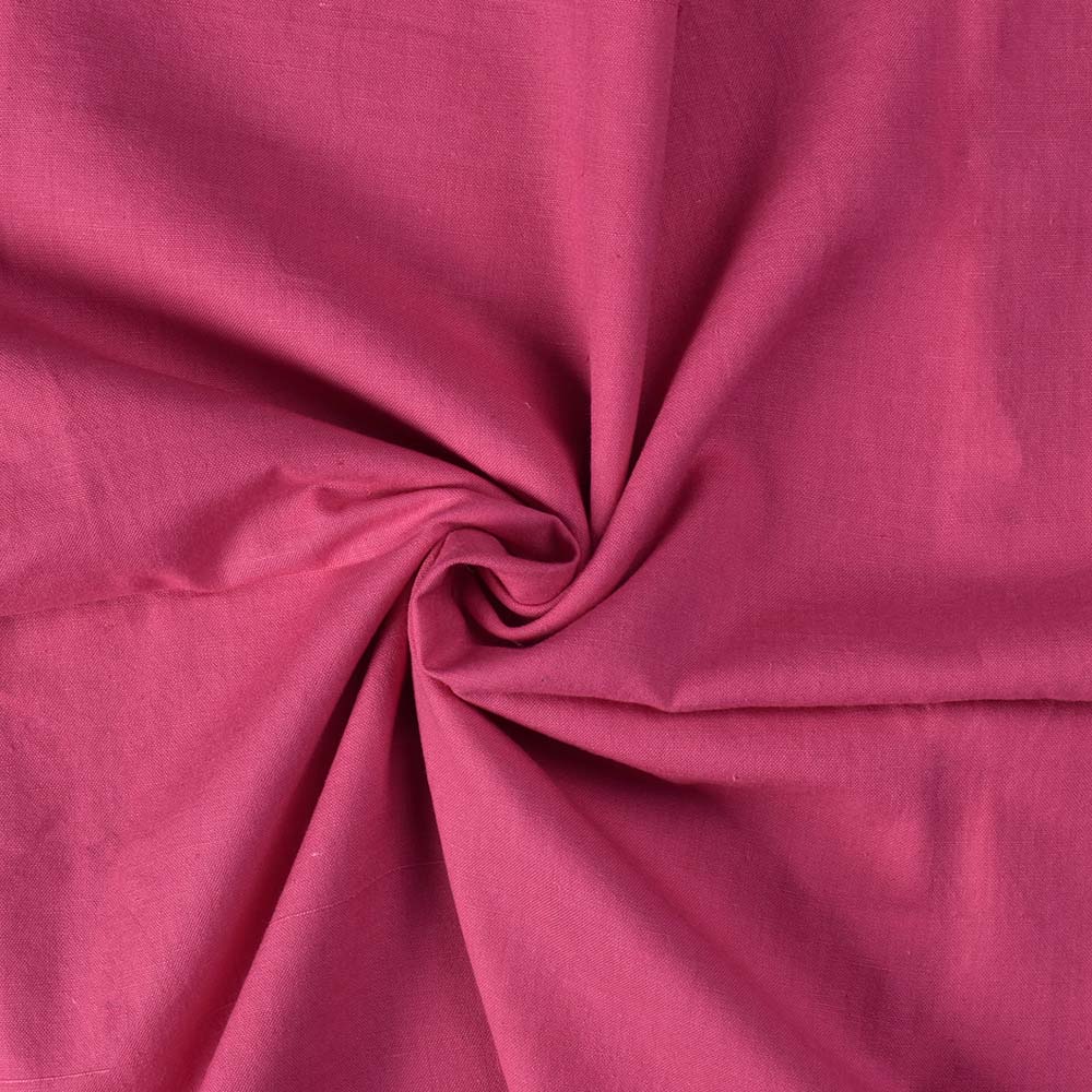 Plain Pink Khadi Cotton 120 GSM Handwoven Fabric
