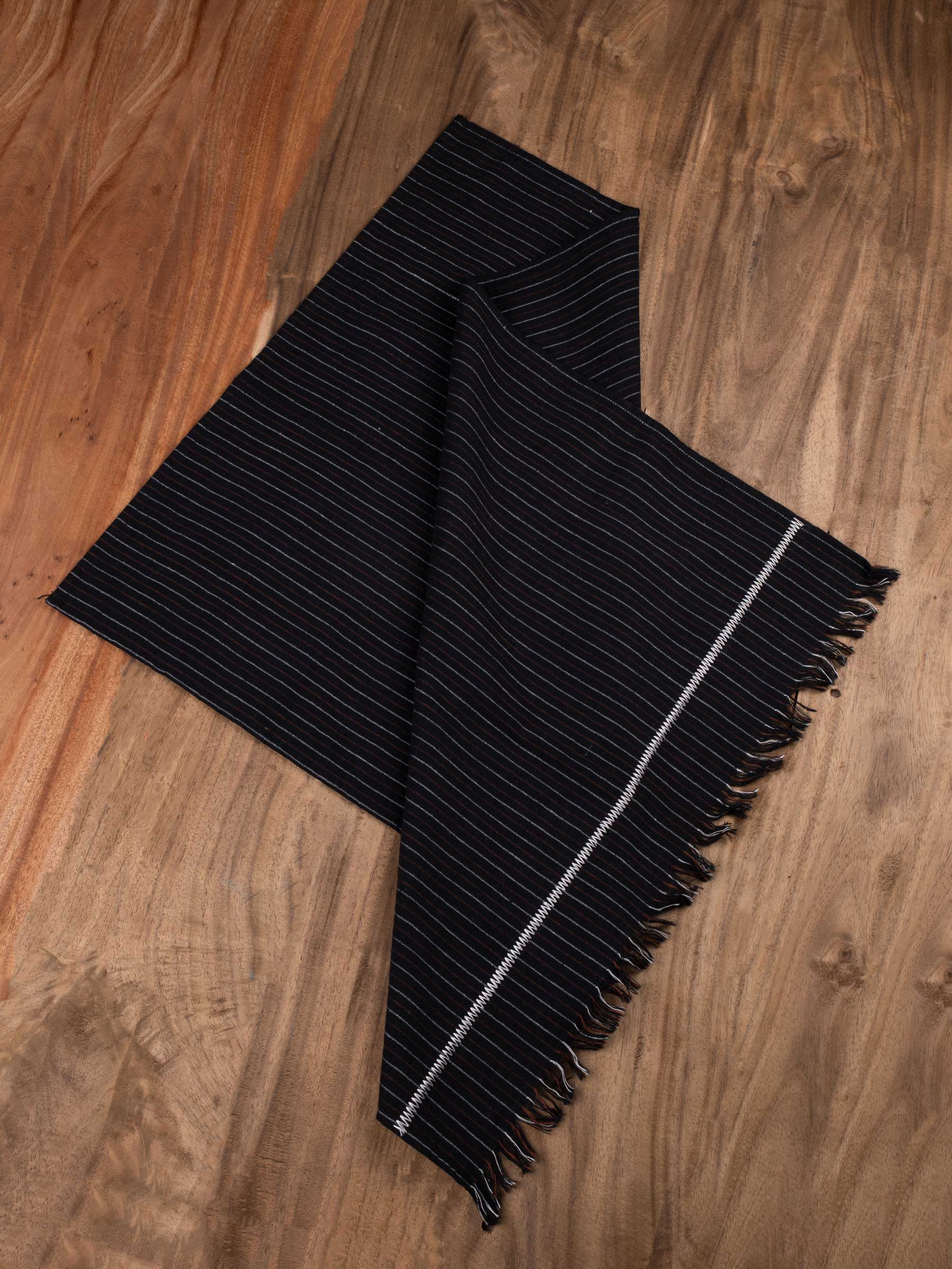 Black Fringe Border Tea Towel 