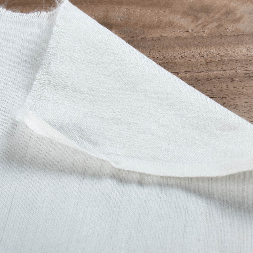 Plain White Pure Bamboo 108 GSM Handwoven Fabric