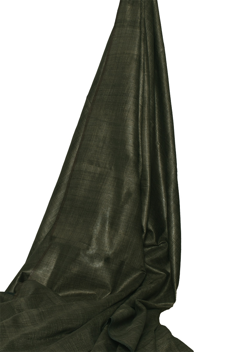PLAIN GREEN PURE MATKA 110 GSM HANDWOVEN FABRIC 22
