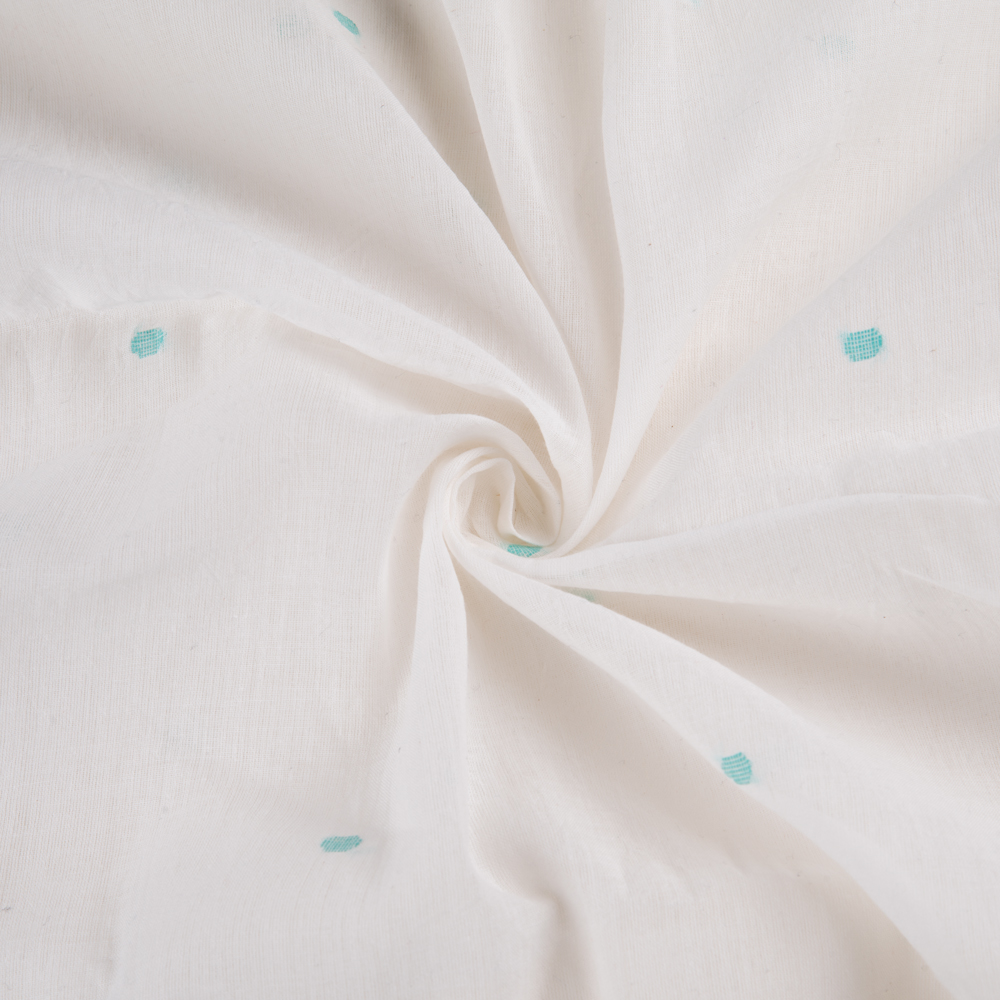 Geometric Cream Jamdani Pure Cotton 55 GSM Fabric 50
