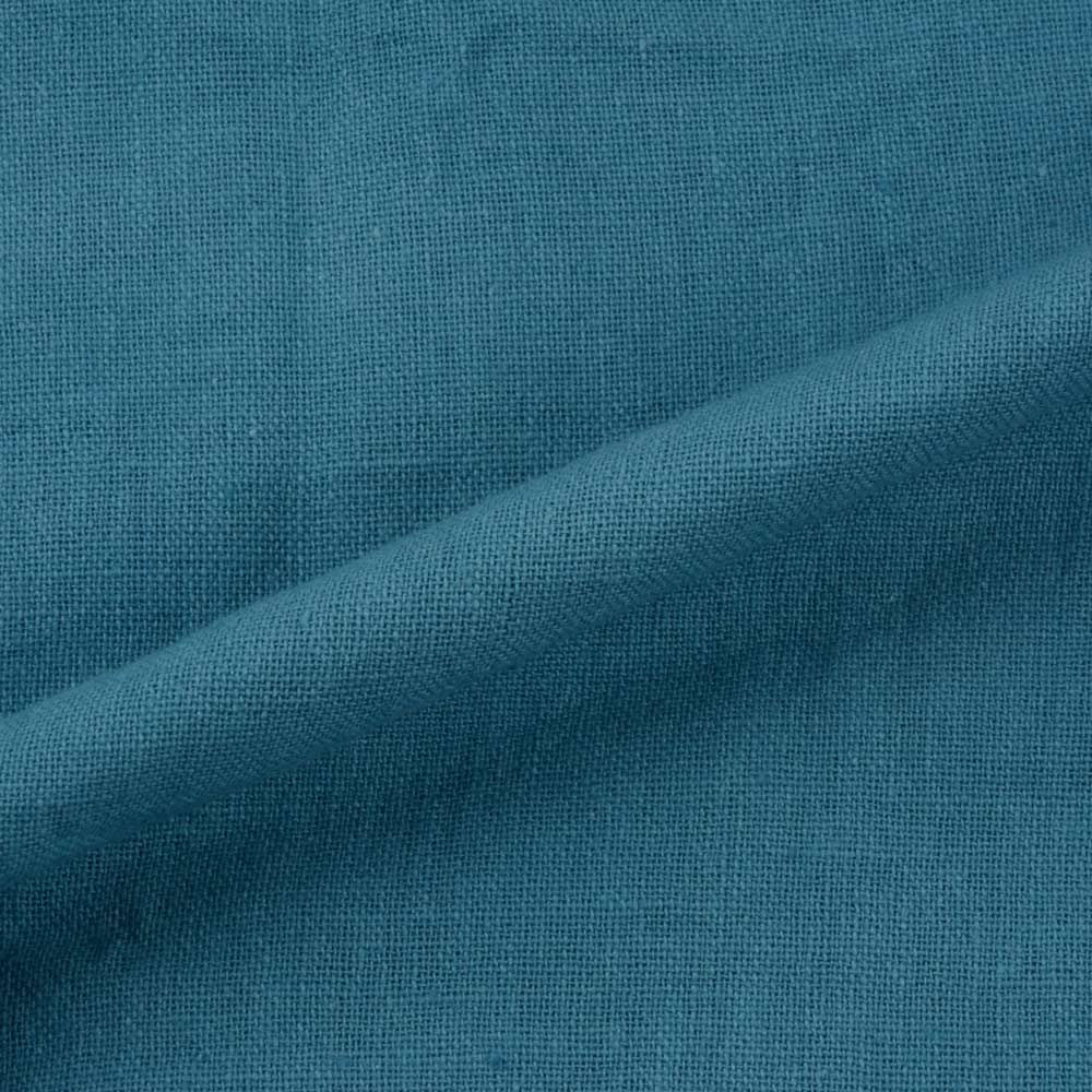 Plain Blue Khadi 122 GSM Fabric - Handspun & Handwoven H26
