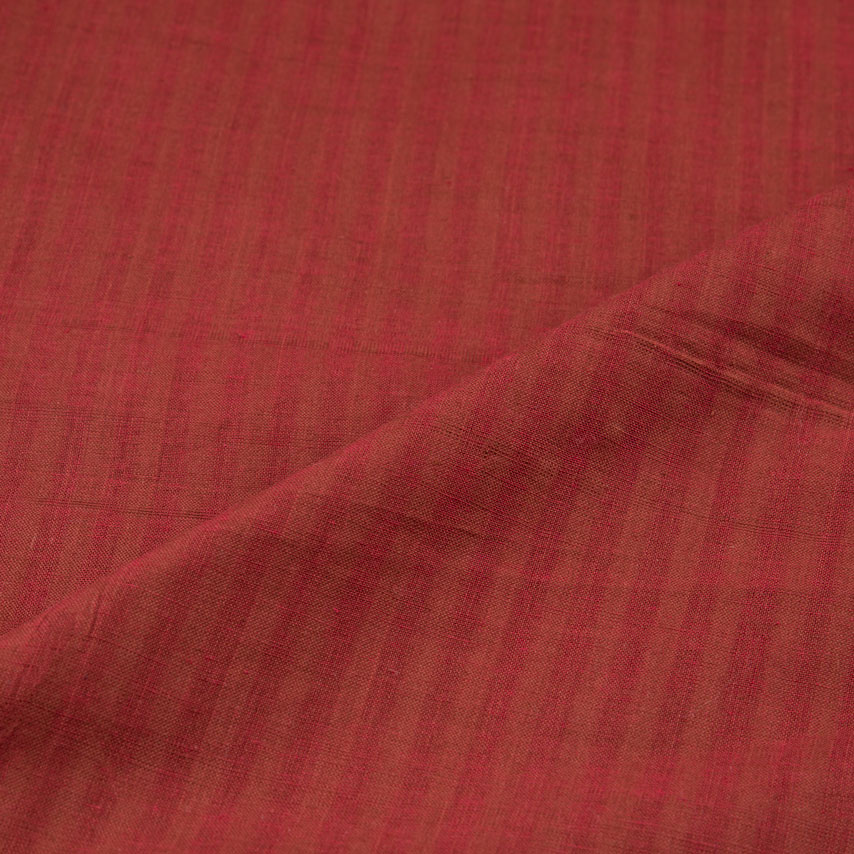 STRIPE RED PURE COTTON 88 GSM HANDWOVEN FABRIC