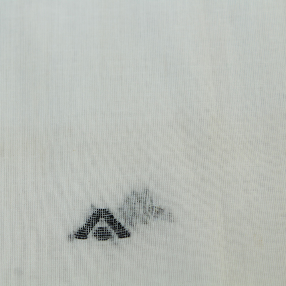 Geometric White Jamdani Pure Cotton 55 GSM Fabric 14