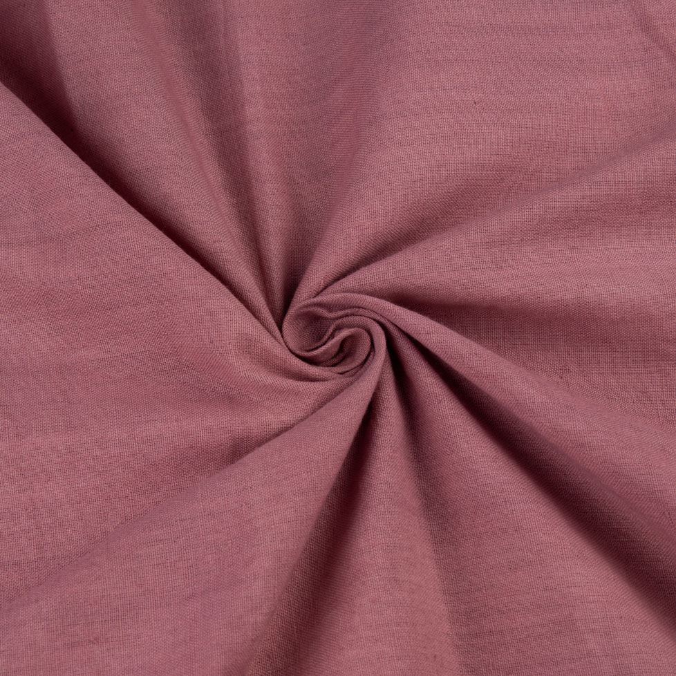PLAIN DARK DUSTY PINK NATURAL MADDER DYED 115 GSM HANDWOVEN COTTON FABRIC