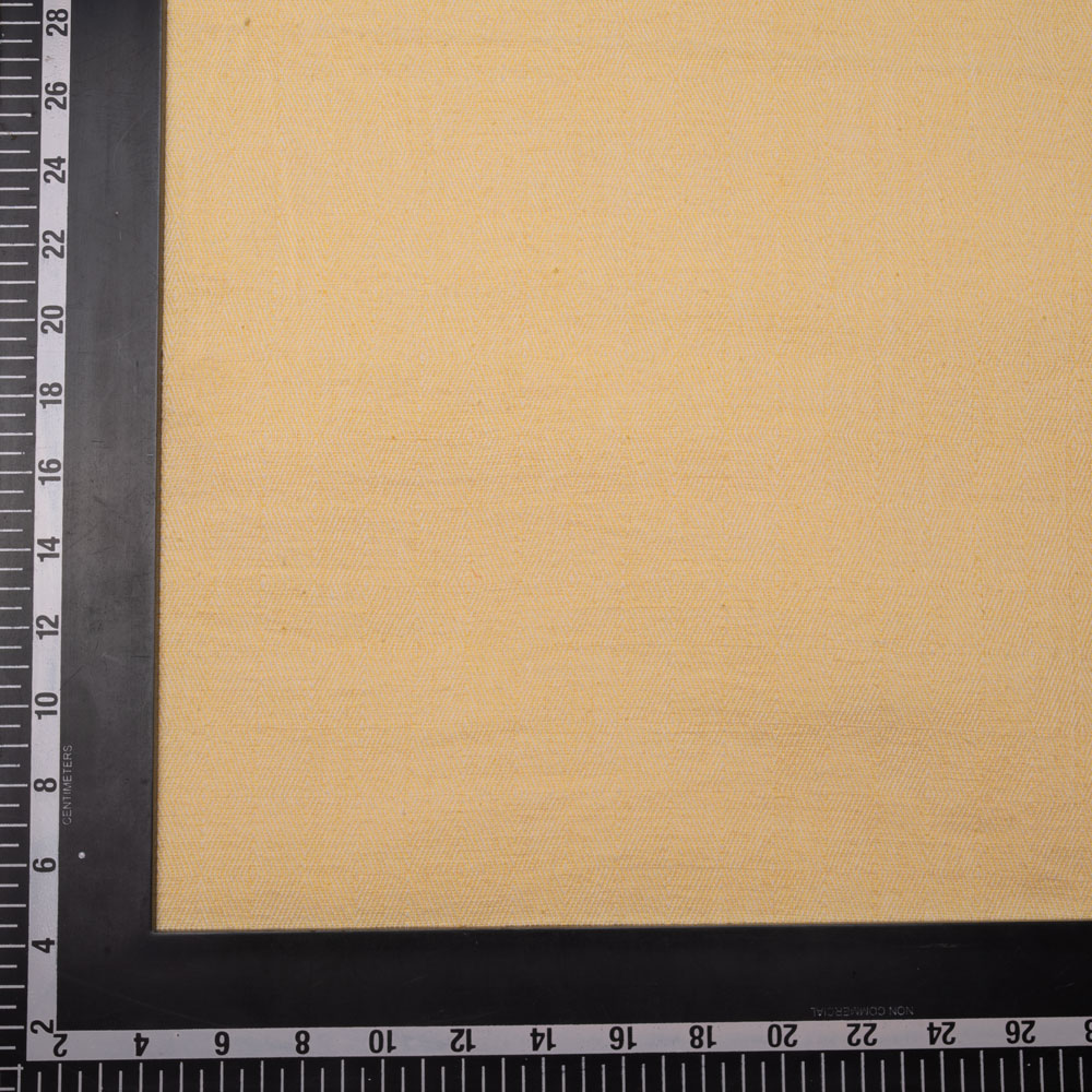 DIAMOND TWILL YELLOW JACQUARD COTTON KHADI 145 GSM FABRIC