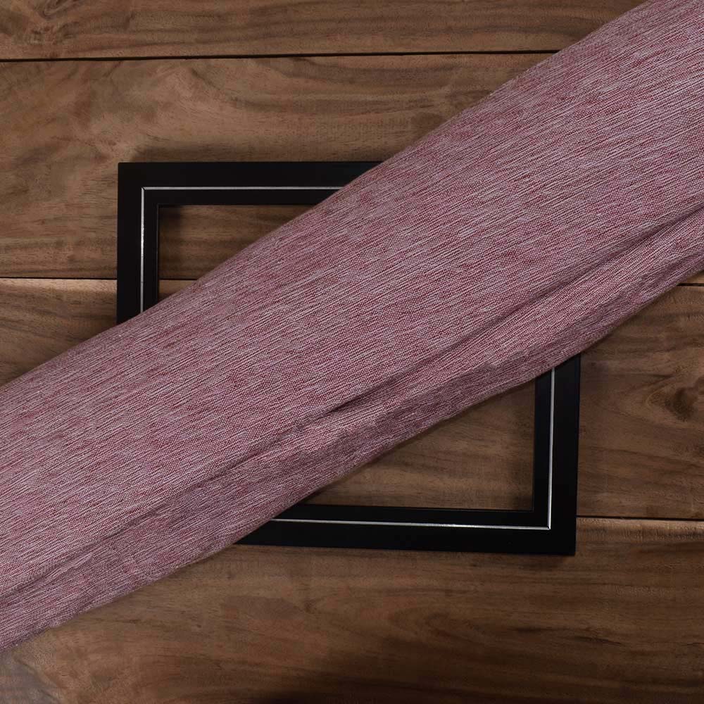 Chambray Peach Khadi Cotton 158 GSM Handwoven Fabric