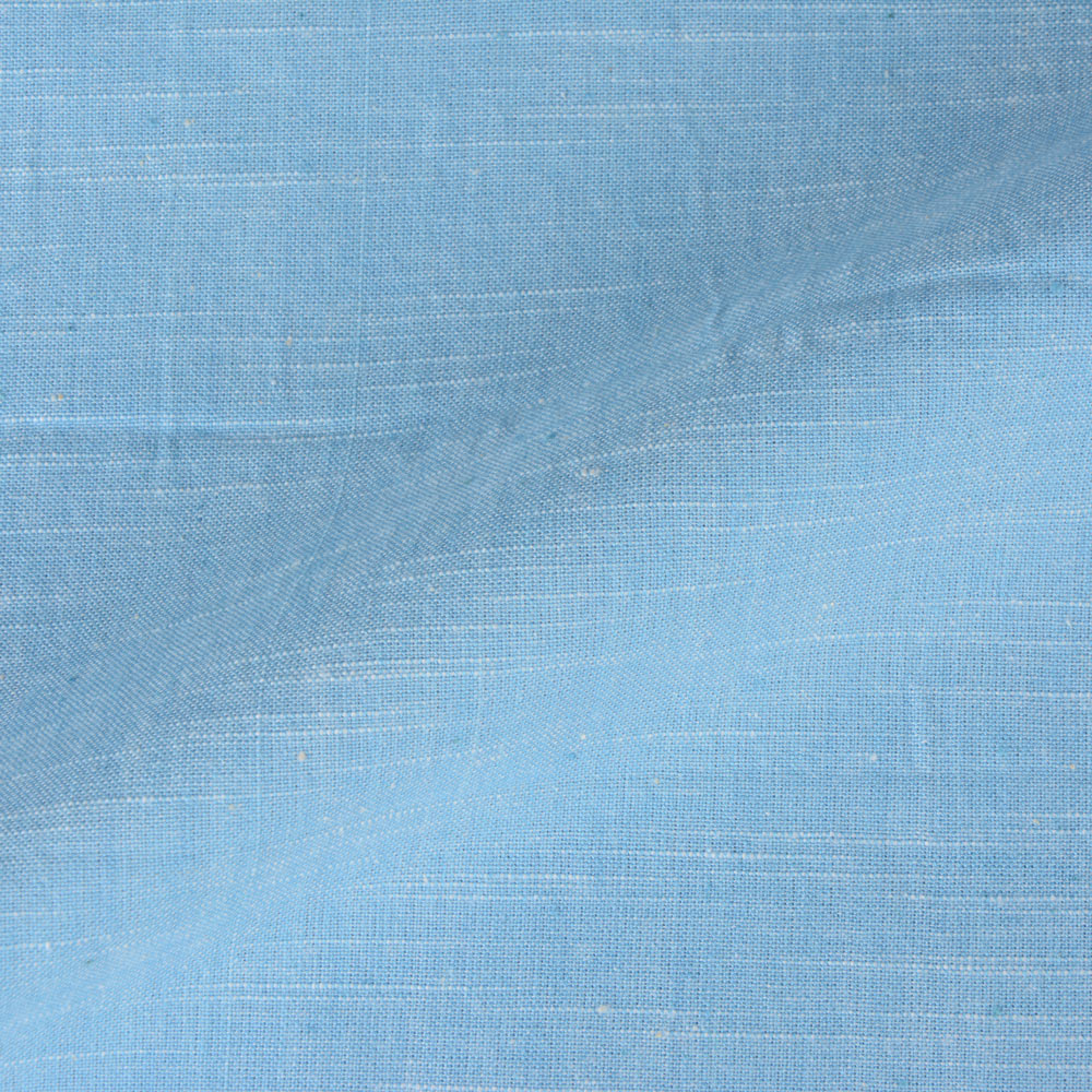 SLUB POWDER BLUE PURE COTTON 130 GSM HANDWOVEN FABRIC
