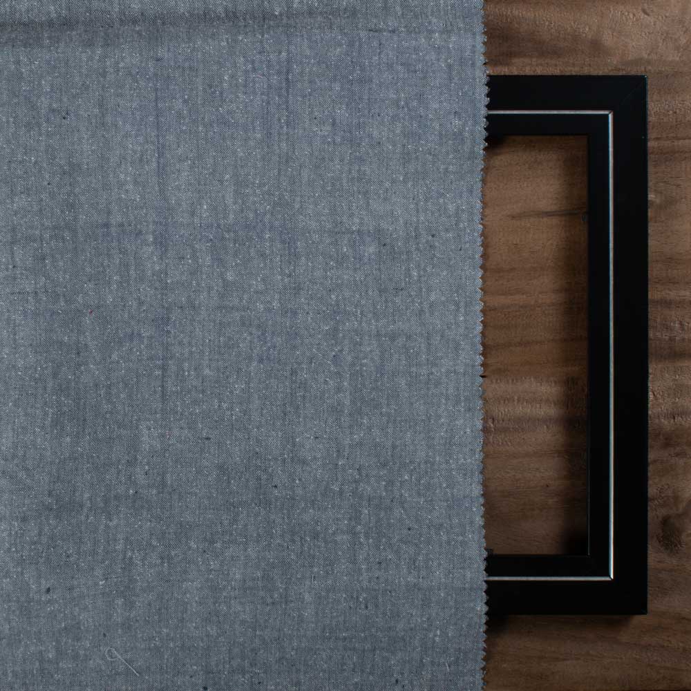 Plain Grey Matka Silk & Khadi Blend 87 GSM Handwoven Fabric