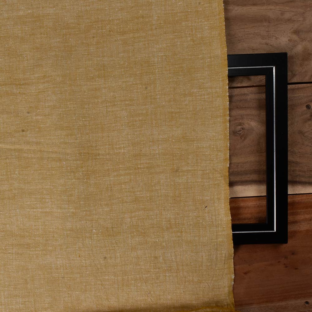 CHAMBRAY BROWN KHADI COTTON 115 GSM HANDWOVEN FABRIC