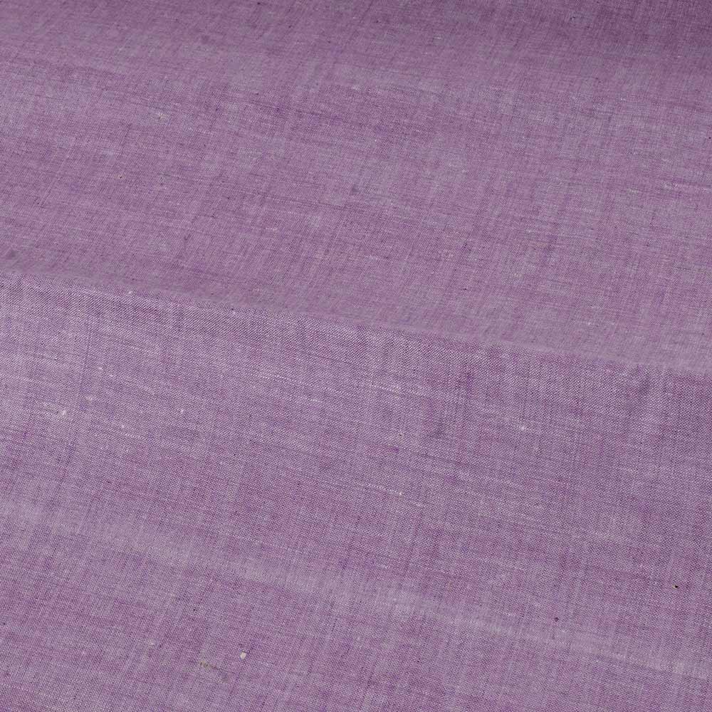 CHAMBRAY PURPLE KHADI COTTON 62 GSM HANDWOVEN FABRIC B3