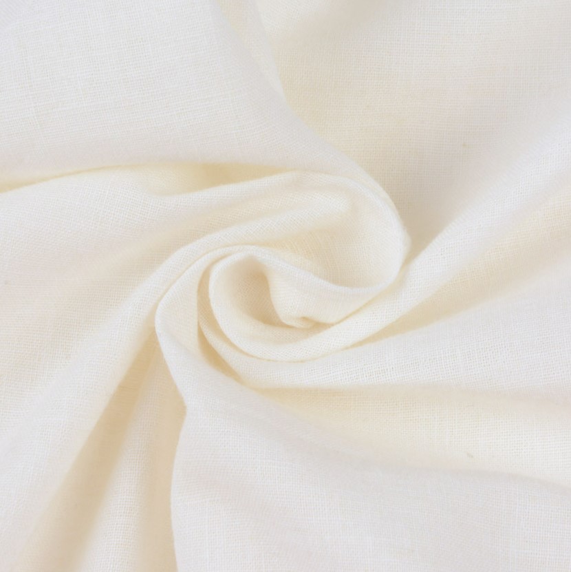 White Handspun & Handwoven Khadi 88 GSM Fabric - Bleached & Dyeable