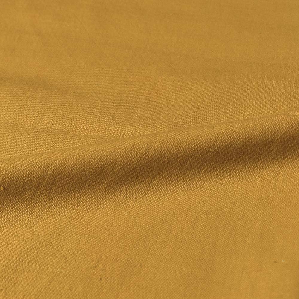 PLAIN MUSTARD KHADI COTTON 120 GSM HANDWOVEN FABRIC