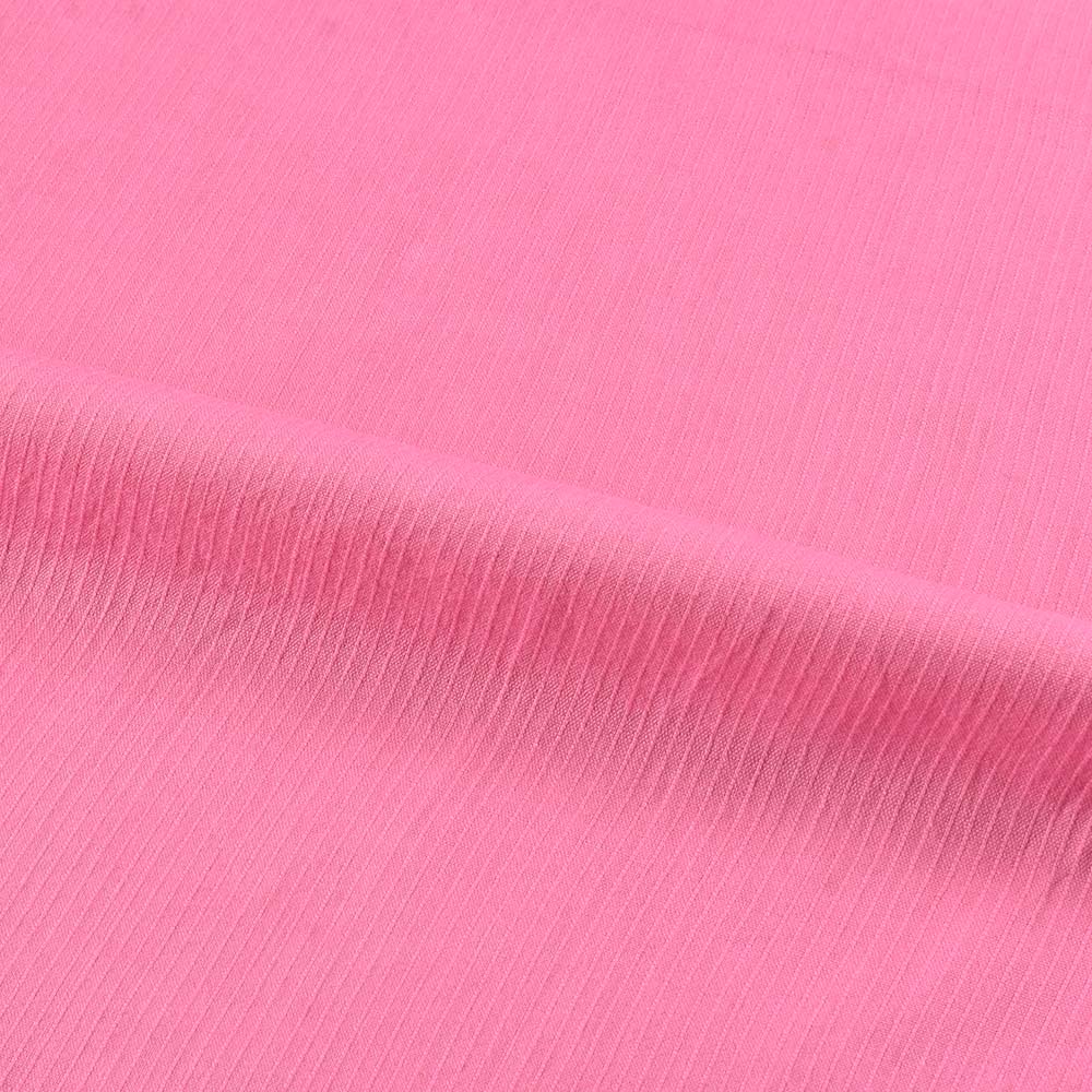 STRIPE PINK PURE COTTON 77 GSM HANDWOVEN FABRIC 55