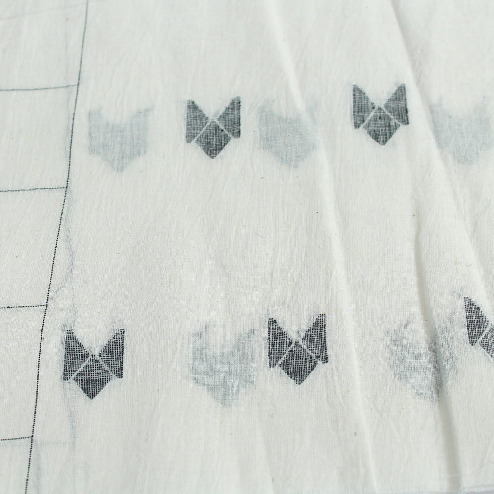 Geometric Cream Jamdani Pure Cotton Organdy 55 GSM Fabric 54