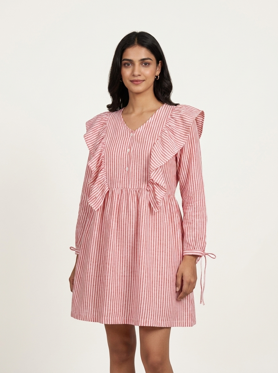 Ruffles & Gathers Short Dress