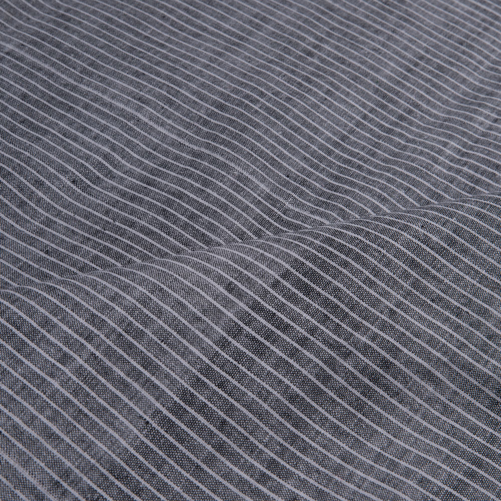 PINSTRIPE BLACK & WHITE PURE COTTON 110 GSM HANDWOVEN FABRIC