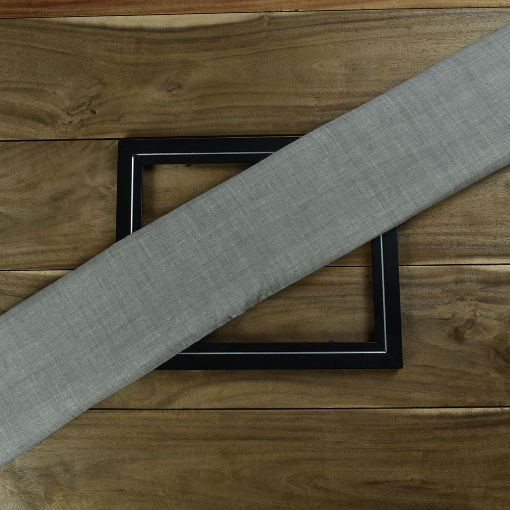 Chambray Grey Khadi Cotton 75 GSM Handwoven Fabric H48
