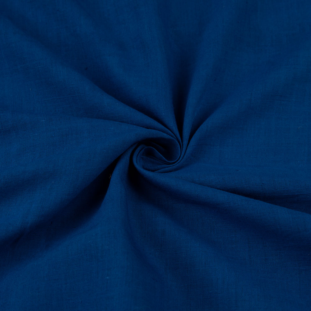 Plain Navy Khadi Cotton 58 GSM Handwoven Fabric