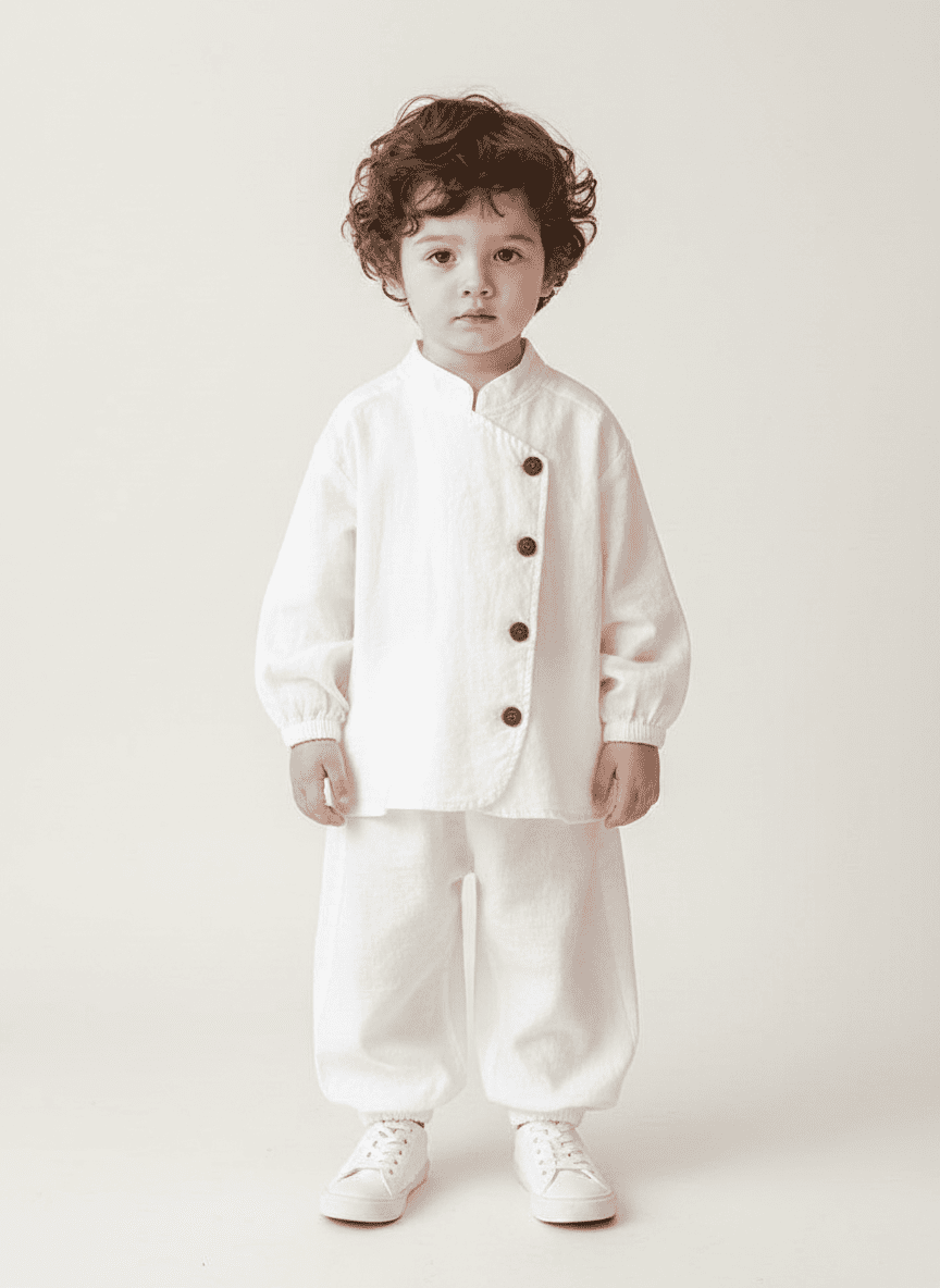 Asymmetric Buttoned Top & Pants Co-ord Set