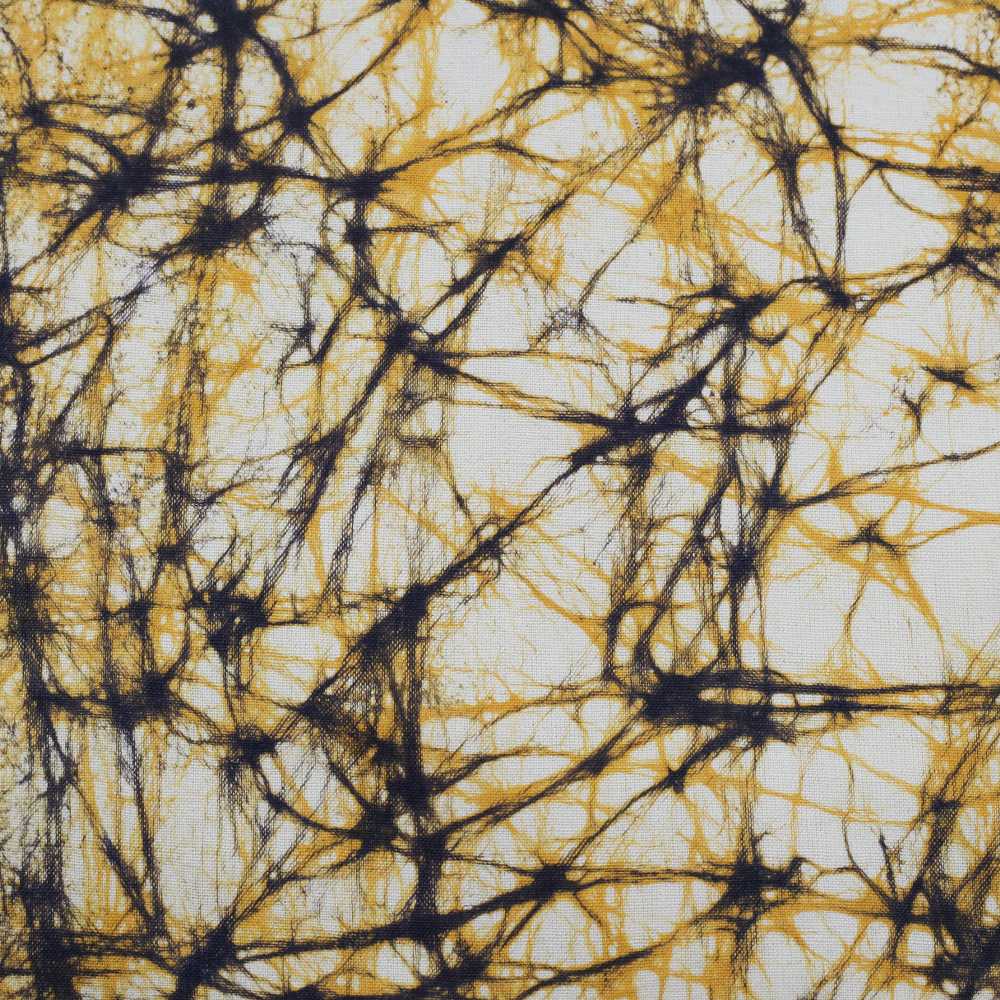 ABSTRACT OFF-WHITE BATIK printed COTTON 110 GSM FABRIC - HAND PRINTED