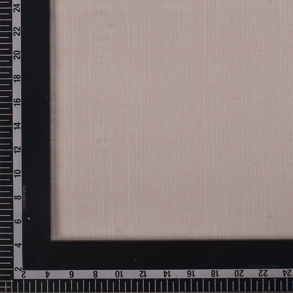 STRIPE LIGHT PEACH PURE COTTON 80 GSM HANDWOVEN FABRIC