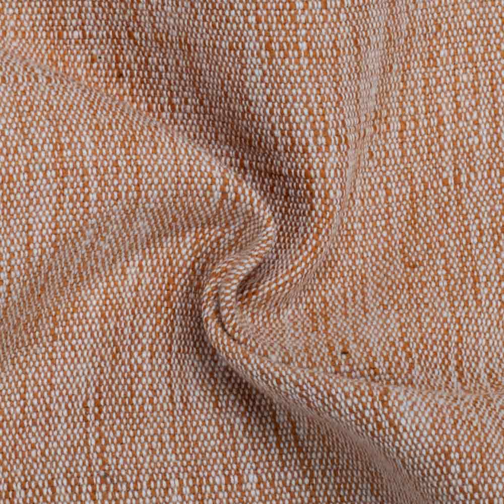 Chambray Brown Khadi Cotton 215 GSM Handwoven Fabric