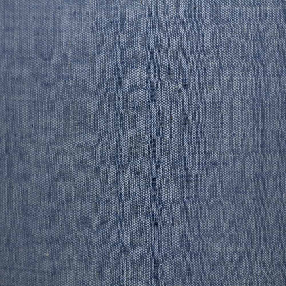 CHAMBRAY BLUE KHADI COTTON 75 GSM HANDWOVEN FABRIC H53