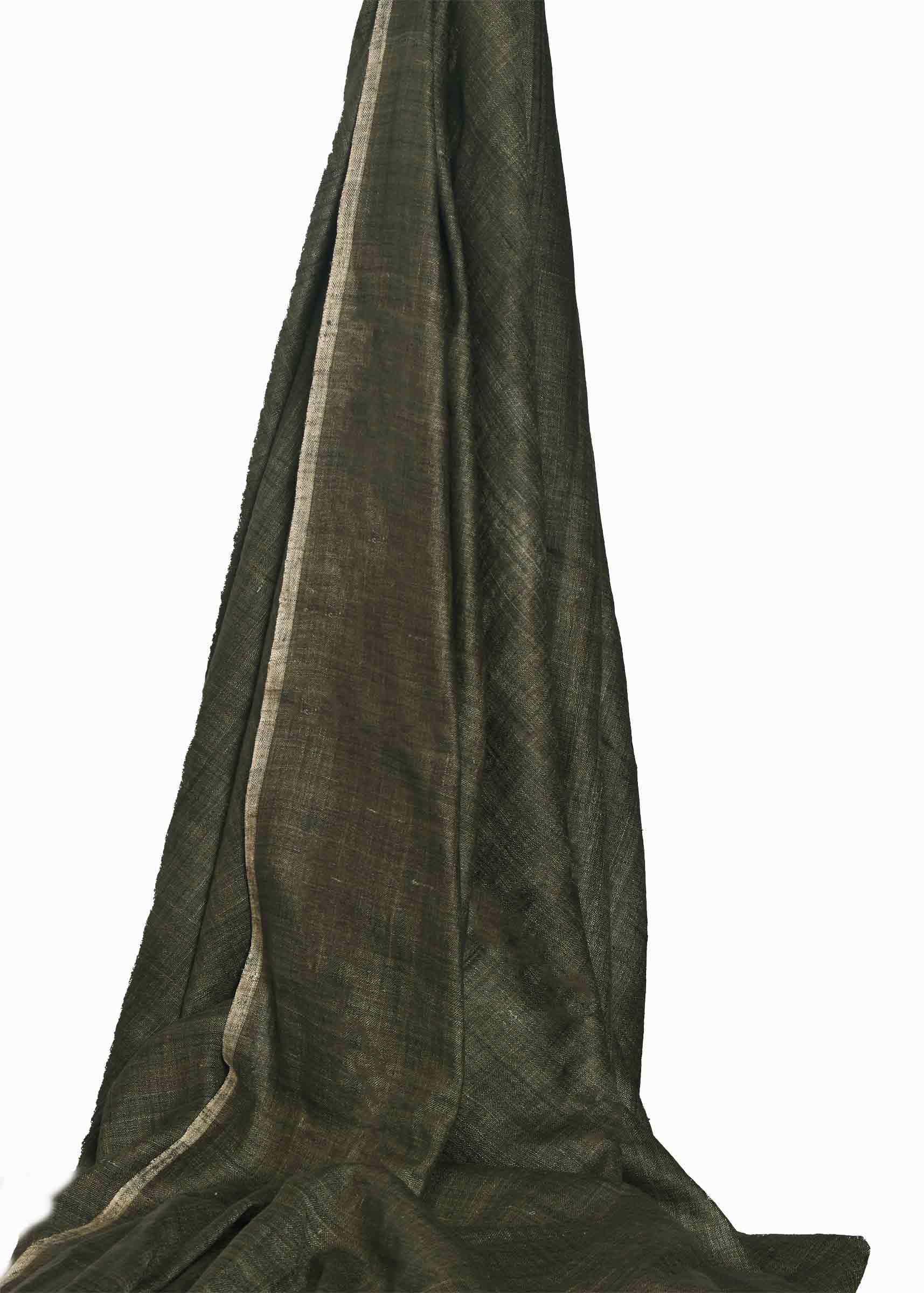 PLAIN GREEN PURE MATKA 110 GSM HANDWOVEN FABRIC 23