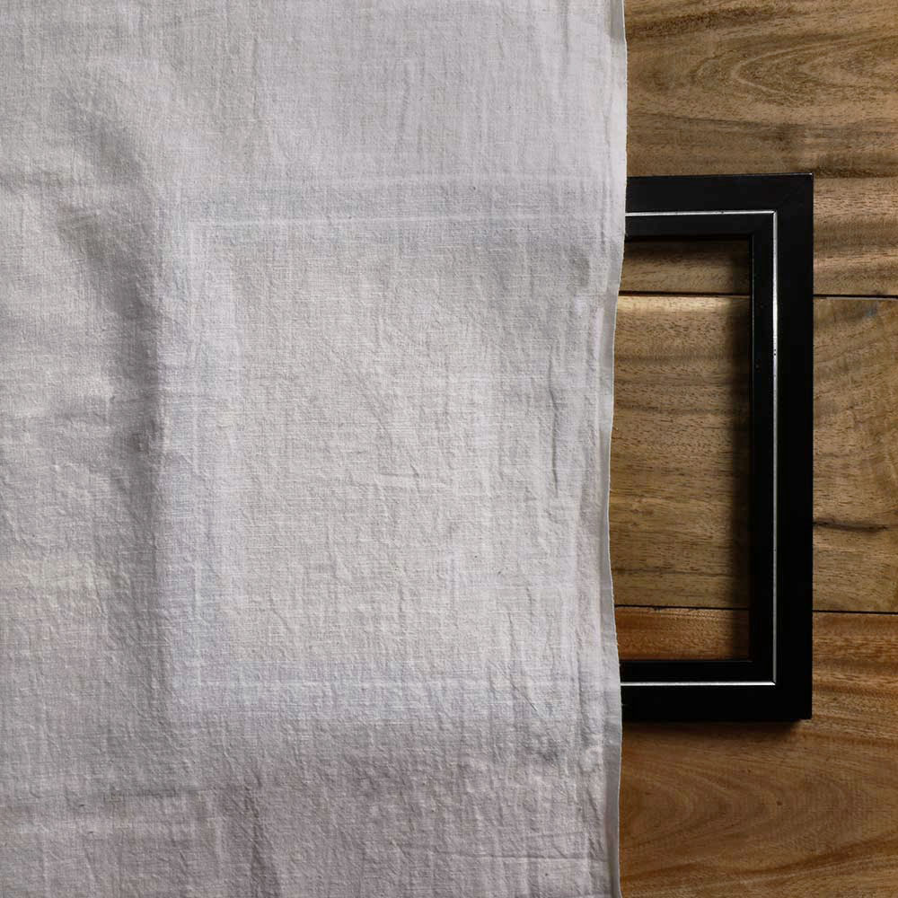 PLAIN WHITE HEMP & COTTON 110 GSM HANDWOVEN FABRIC