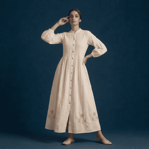 Full sleeve compfortable dress for festive season 