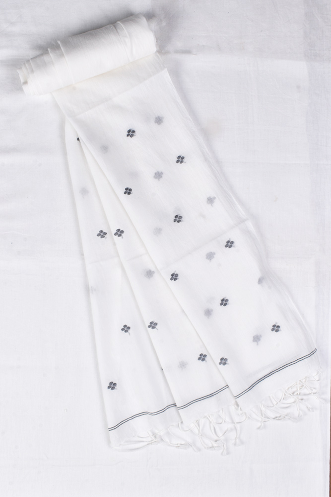 Handmade Pure Handspun Jamdani |Cotton Scarves