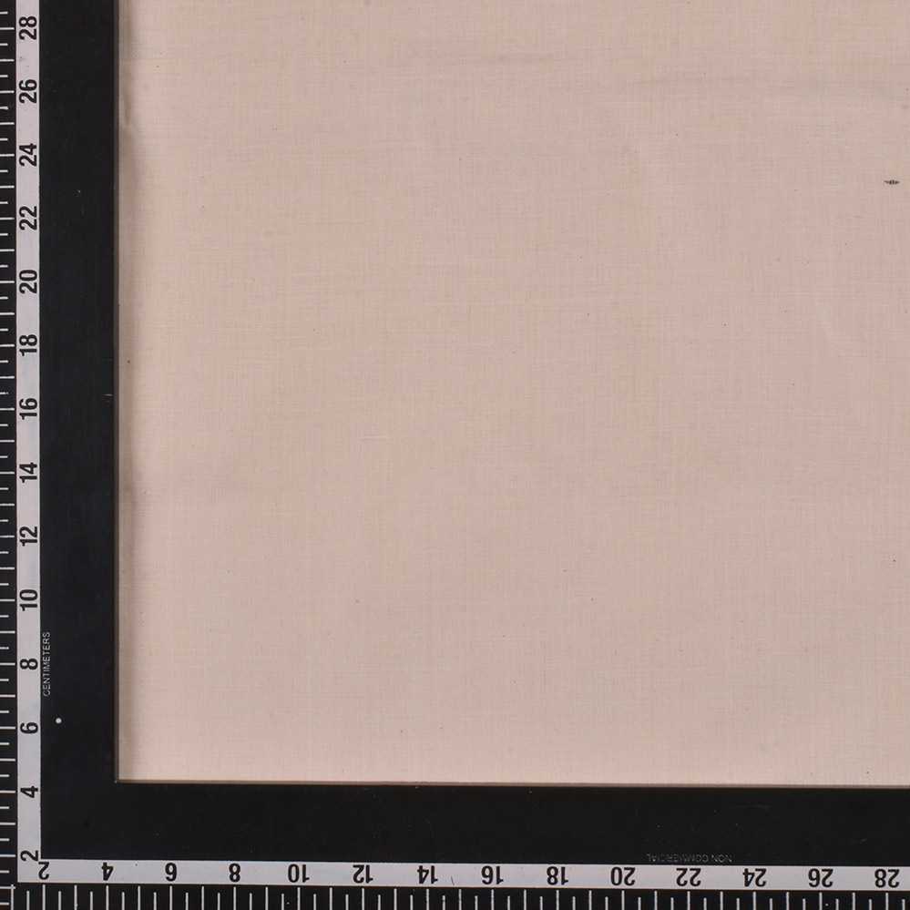 CHAMBRAY CREAM KHADI COTTON 92 GSM HANDWOVEN FABRIC AS22