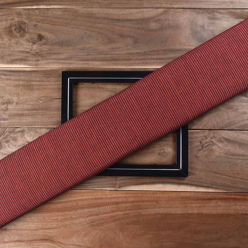Stripe Red Cross Colour Pure Cotton 94 GSM Handwoven Fabric 288