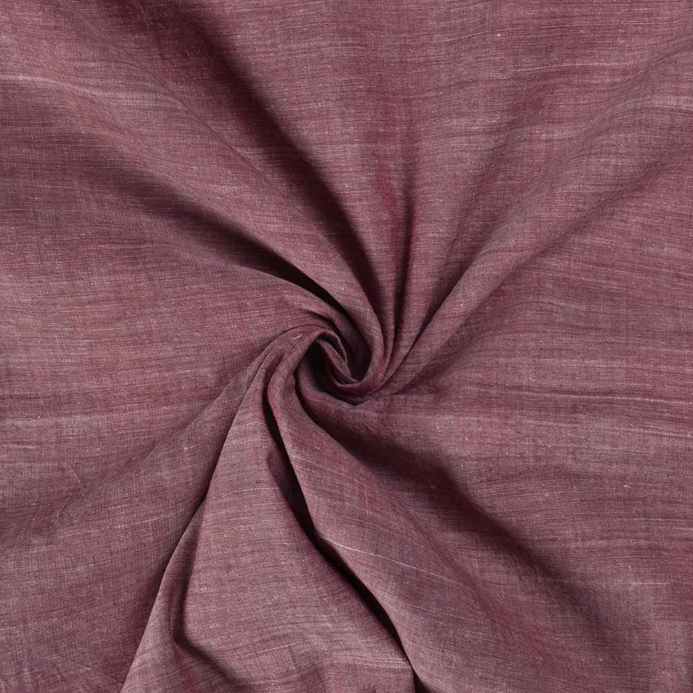 Cross Colour Red Khadi Cotton 70 GSM Handwoven Fabric