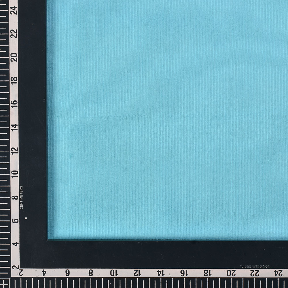 STRIPE SKY BLUE PURE COTTON 77 GSM HANDWOVEN FABRIC