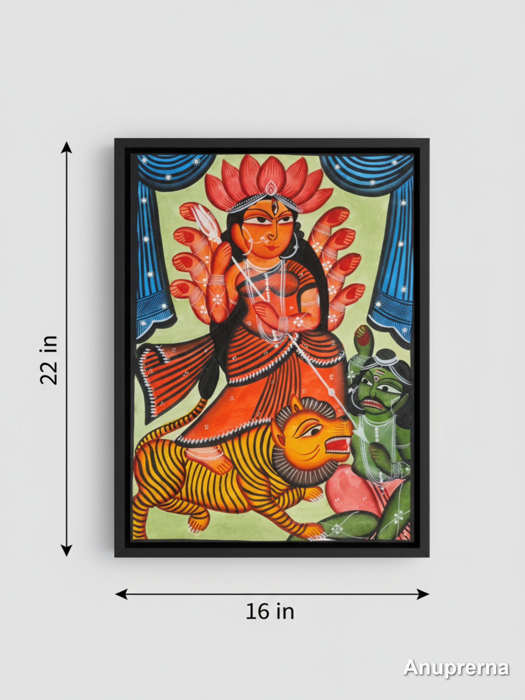 Maa Durga & Asur Pattachitra Wall Art Decor