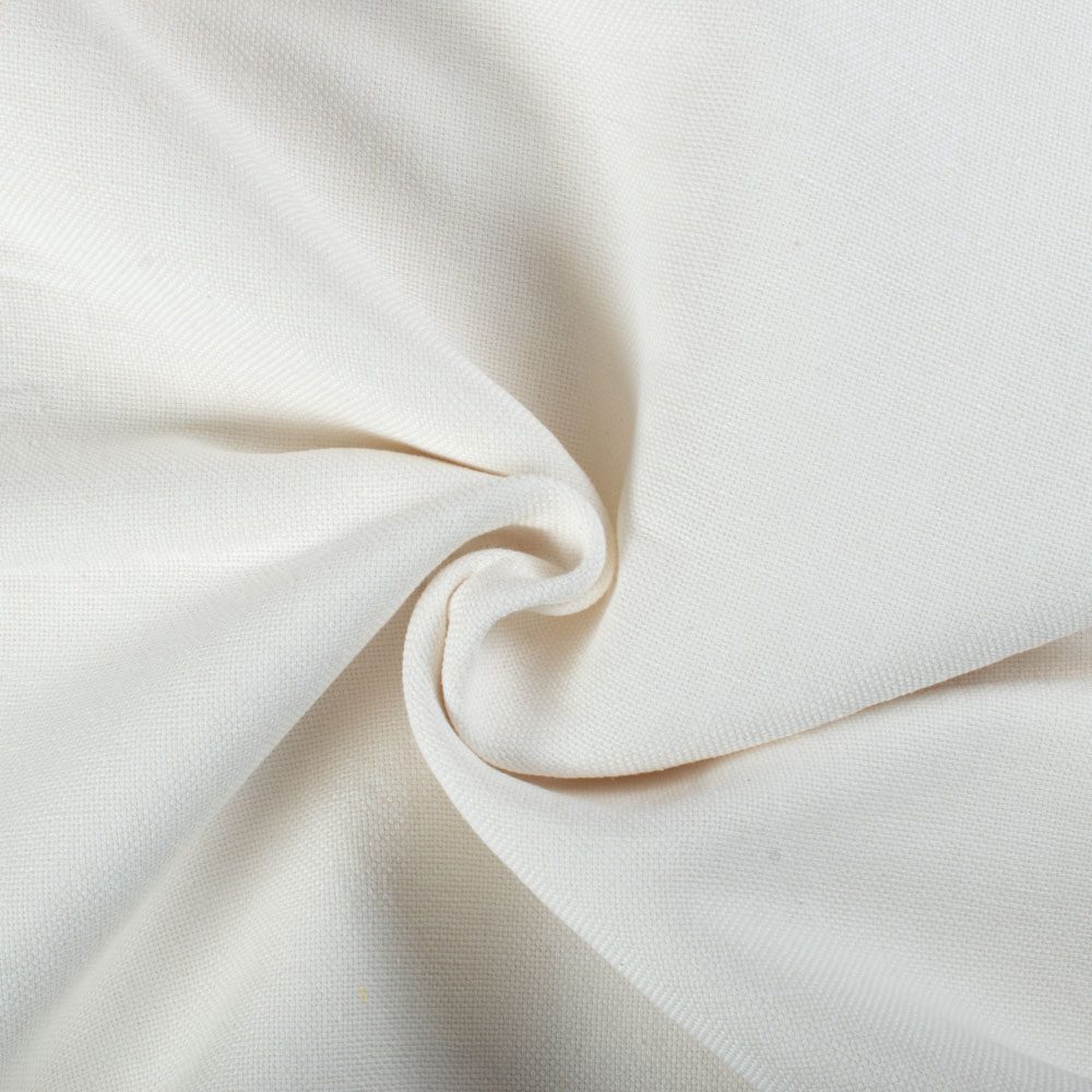 White Cotton and Linen 265 GSM Handwoven Coating Fabric 25