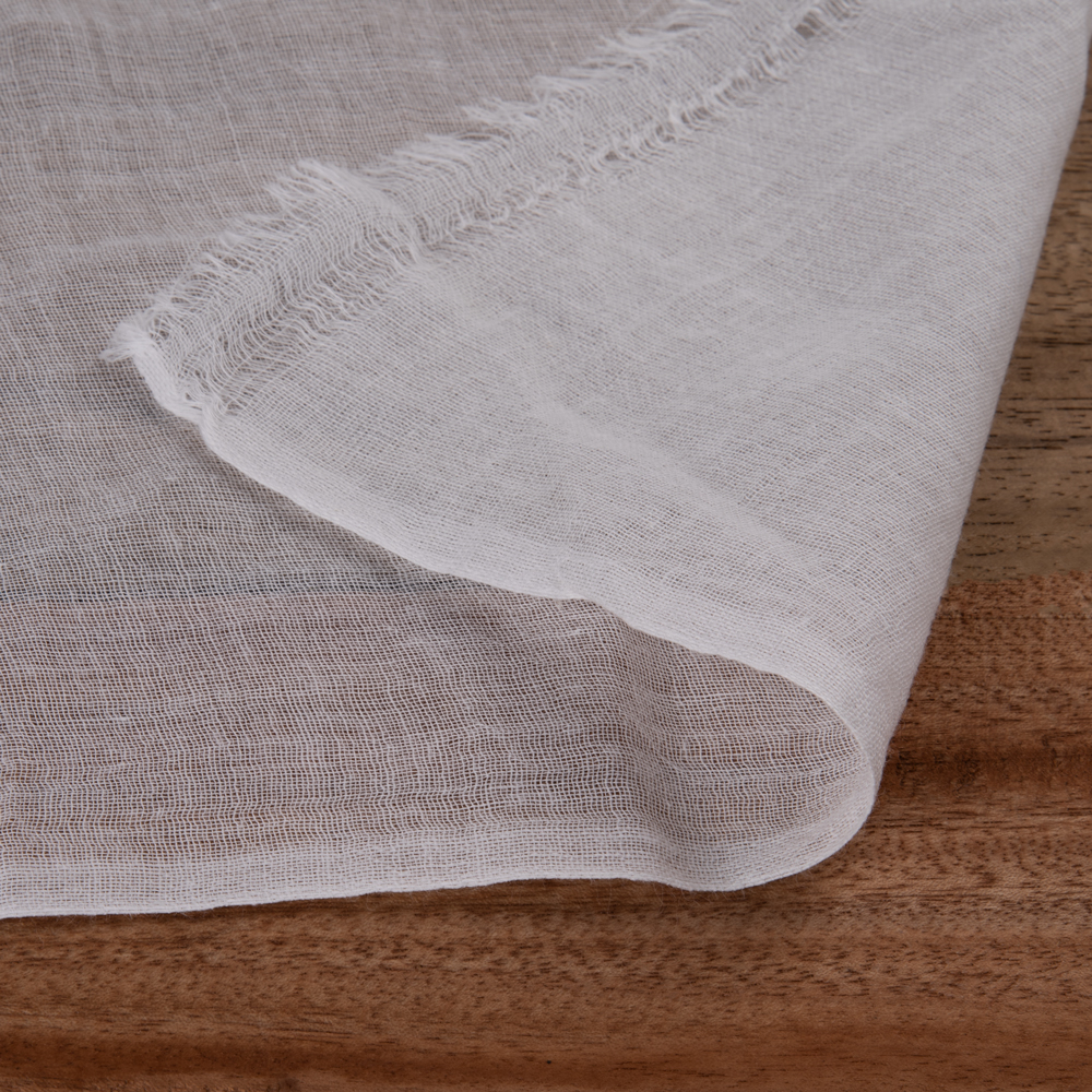 Ready for Dyeing White Chiffon Khadi cotton fabric, perfect for creating custom designs