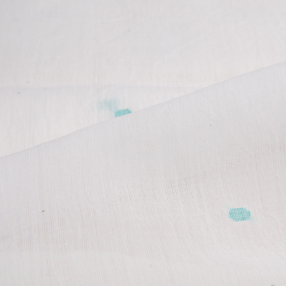 GEOMETRIC CREAM JAMDANI PURE COTTON 55 GSM FABRIC 50
