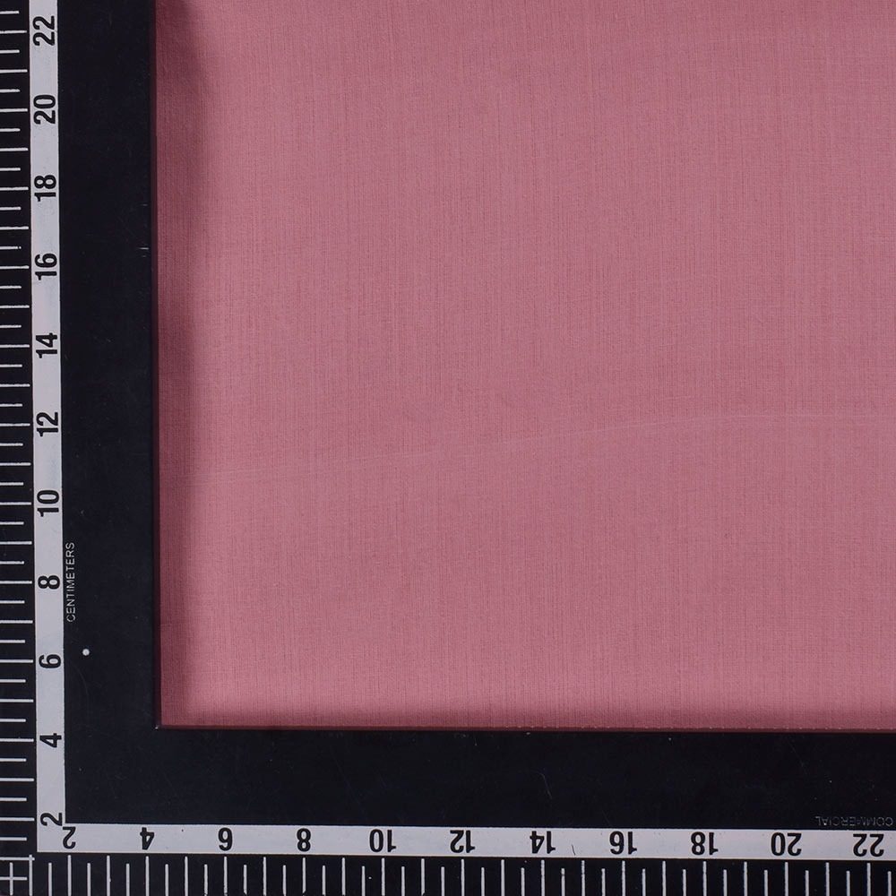 PLAIN PEACH KHADI COTTON 62 GSM HANDWOVEN FABRIC