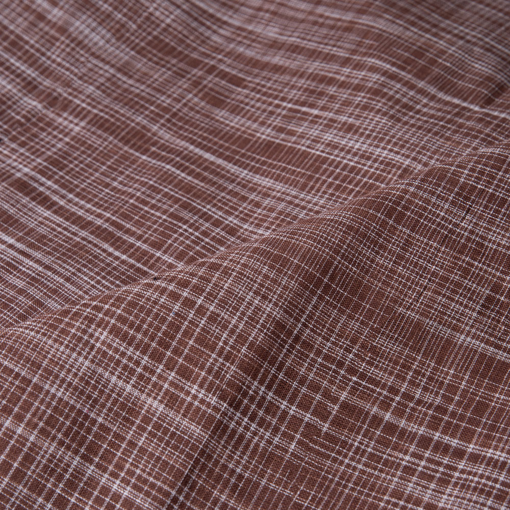 BROWN YARN TIE-DYE 82 GSM PURE COTTON FABRIC