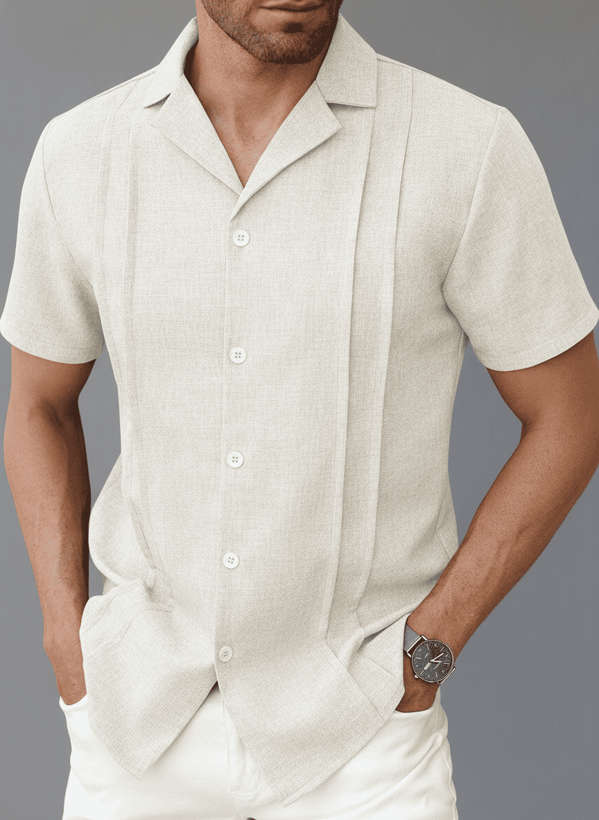 Straight Symmetric Tucks Shirts