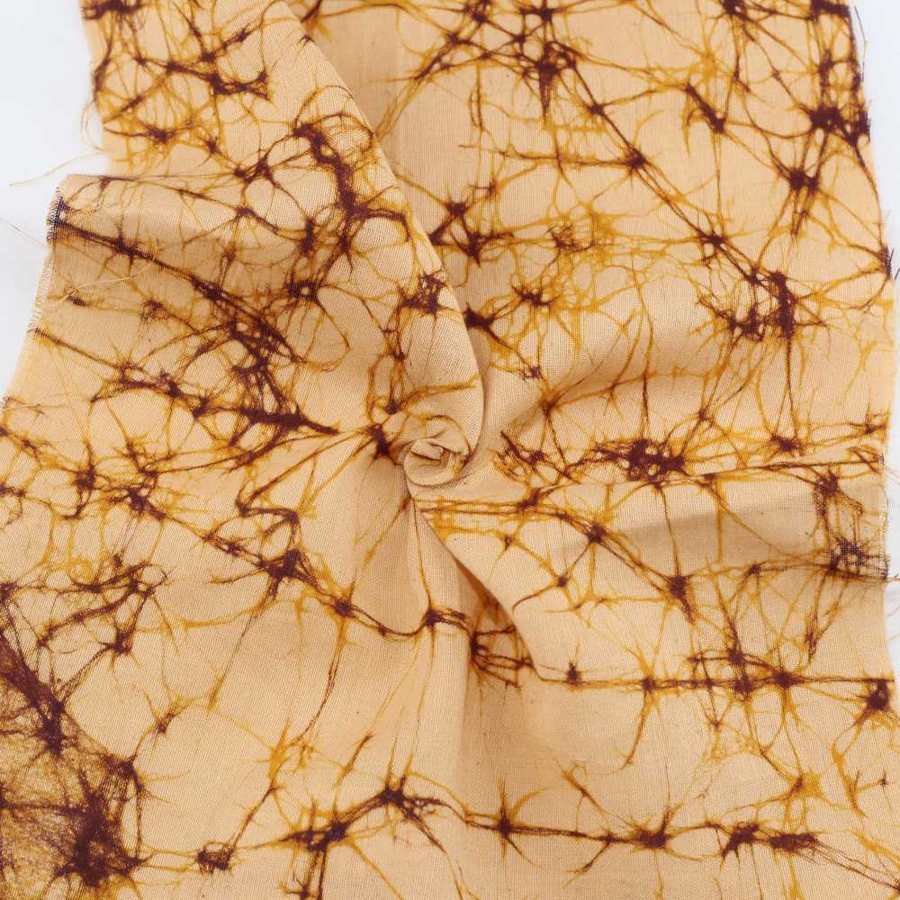 Abstract Yellow Batik Cotton 95 GSM Fabric - Hand Printed 06