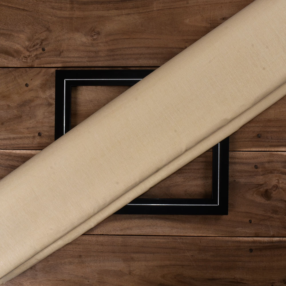 Plain Natural Matka & Ketya Silk Blend 97 GSM Handwoven Fabric